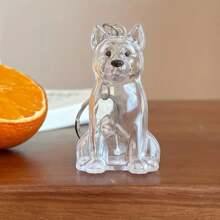 1pc Pet Breed Design Pet Hair Storage Keychain - Cute Sitting Dog Design With Chain Connection - Suitable For Dog Owners - Keychain Souvenir, Pet Hair Storage And Protection Souvenir, Can Be Placed On Keys, Bags Or Outing Items - Perfect Memorial Gift For Dog Lovers