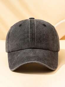 1pc Unisex Plain Vintage Distressed Baseball Cap Sun Hat Trucker Hat, Suitable For Daily Outings, Hiking, Vacation