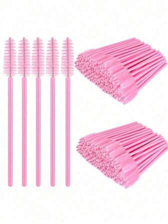 200 st/100 st/50 st engångsögonfransborstar, mascaraborstar, ögonbrynsborstar, spiralborstar för ögonfransförlängning, ögonbrynsborstar, set med ögonskuggs- och brynsminkborstar, glitterapplikatorverktyg