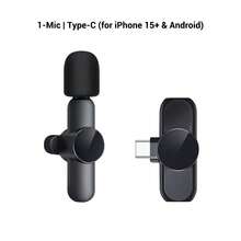 HITOZON Wireless Microphone Compatible With Iphone/Android Phone,Crystal Clear Sound Quality Recording Mic For Video/Audio/Vlog Recording,Wireless Lavalier Microphone For Teaching, Interviews, Live Streaming