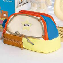 1pc Extra Large Capacity Storage Bag, Tent Shaped Multi-Functional Collapsible Tote Bag With Handles, Convenient To Carry, 3-Layer Storage For Cosmetics, Sundries, Keys & Coins, Suitable For Travel, Office, School, Unisex, Great Gift For Family And Friends, Mothers Day