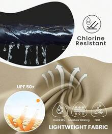 Big And Tall Men's Fishing Shirt With UPF 50+ Sun Protection - 卡其色 - 查看 8