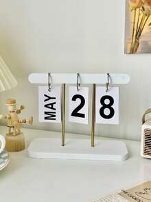 1 szt. skandynawski minimalistyczny kreatywny kalendarz z klapką, dekoracja biurka, dekoracyjny kalendarz biurkowy, trwały materiał plastikowy, dekoracja do salonu, stołu jadalnego, stolika kawowego, biurka | Artykuły szkolne | Akcesoria na biurko