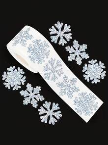 500 peças/Rolo Adesivos Laser Brilhantes de Flocos de Neve de Inverno - Adequado para Laptops, Bagagens, Envelopes, Canecas, Álbuns de Recortes, Presentes - Perfeito para Decorações de Natal e Festas! Decoração de Bagagem, Suprimentos de Scrapbooking, Design de Feriado, Efeito Brilhante - Multicolorido - Visão 14
