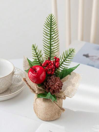 1/3 件人造花、圣诞树盆栽、假植物、花束、冬季装饰、圣诞装饰、家居装饰、婚礼装饰、餐桌中心装饰、秋季装饰、房间装饰、阳台装饰、厨房配件、餐厅、卧室装饰、浴室配件、新年装饰、新娘手捧花、生日派对、节日装饰、周年纪念、咖啡厅、办公室、户外花园配件