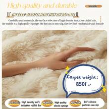 1 pieza Alfombra decorativa rectangular minimalista de color camello, suave y esponjosa, fácil de limpiar, adecuada para dormitorio, sala de estar, sofá, mesa de centro, vestidor, área de tocador, futón y sala de té - Rosa - Ver 6