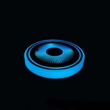 1pc LED Neon Car Cup Holder, LED Interior Decoration Light, USB Charging Cup Mat, LED Atmosphere Decorative Light, Suitable For Car Interior, Bar, Home Decor - 彩色 - 查看 9