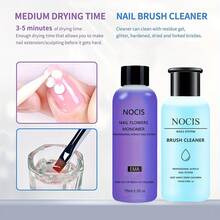 Professional Monomer And Brush Cleaner Set For Acrylic Nail Systems – Fragrance-Free, Fast-Dissolving Gel Residue Remover, Acrylic Nail Extension And Carving – Complete Manicure Tool Care Kit - Multicolor - View 2