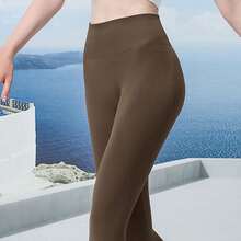 CAMEL CROWN Pantalones de yoga con protección solar para mujeres, malla elástica transpirable de cintura alta con ajuste ceñido para correr