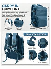 这款真空压缩背包专为旅行和商务出行而设计。它容量大，可容纳笔记本电脑、衣物等物品。只需按下一个真空按钮，即可节省50%的空间。轻便耐用，适合工作使用。3D泡沫肩带设计实用、节省空间、可调节且防滑。采用轻便耐用的尼龙材质，可折叠、不易褪色，是学生和休闲出行的理想之选。 - 彩色 - 查看 4