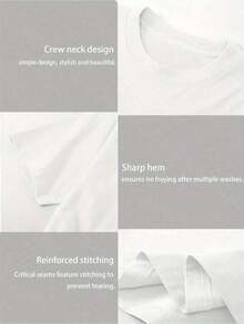 2026 Women's Its Giving Wifey Print T Shirt,Bride To Be Oversized Heavy Cotton Tee,Honeymoon Wedding Daily WearEnd Of Season,Final Stock,Fan Favorite.,Valentine Outfits For Women,Spring,Summer Outfits For Women.Plus Size Women Short Sleeve Spring Tops  Loose Comfy Outfit. - 白色 - 查看 5