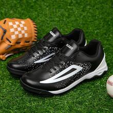 Men's Exclusive Professional Baseball Cleats Baseball Training Cleats Outdoor Shoes Anti-Skid Rubber Sole Cleats Outdoor Sports Cleats Shoes - Black and White - View 3
