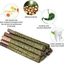 1/2/3/5/8pcs Cat Sticks Cat Treats, Cat Mint, Pet Supplies For Hairball Control - Green - View 8