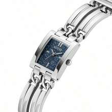 Reloj de cuarzo para dama Guess, correa de acero inoxidable, caja de acero inoxidable, movimiento de cuarzo resistente al agua, adecuado para reuniones diarias y otras ocasiones GW0807L1