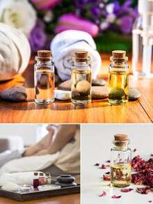 30 个迷你 10 毫升透明玻璃罐，带软木塞 - 非常适合 DIY 工艺品、婚礼装饰和派对礼品，仅可手洗，椭圆形透明瓶，装饰瓶 - 彩色 - 查看 4