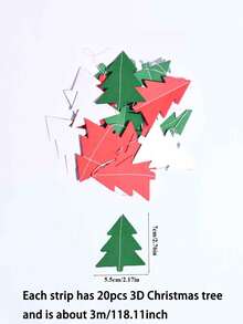 22pcs -Red White Green Christmas Decorations - 22pcs Tissue Paper Flowers Pom Poms Tassel Garland Banner 3D Christmas Tree Paper Streamers Birthday Party Decorations For Home Indoor Outdoor Hanging Decor Home Decor Room Decor Winter