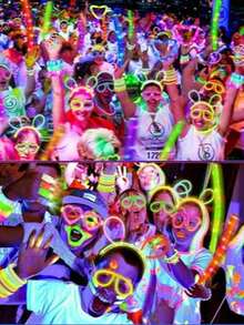 10/50/100pcs Glow Sticks, Party Decorations, Bachelorette Party, Gender Reveal Decorations, Wedding Decorations, Party Supplies, Party Favors, Photography Props, Weddings, Parties, And Dancing, Glow Necklaces And Bracelets, Great Gifts For Friends Or Family. - Multicolor - View 6