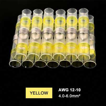 50 Piece Waterproof Solder Sealed Heat Shrink Wire Connector Docking Terminal