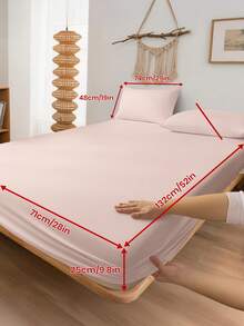 2/3件套床上用品套装，纯色床单套装，舒适家纺，柔软透气床垫保护套，亲肤床笠套装，四季皆宜，床单，床笠，床罩 99*190