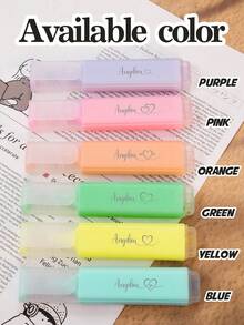 Custom Text Highlighters,Personalized Highlighters For School,Customized Highlighters Assorted Colors,Customizable Cute Highlighters,Colored Highlighters,School Supplies,Teacher Supplies,Back To School Supplies,College Essentials,Birthday Gifts,Valentine's Day,Teacher,Student,Friend,Boys,Girls,Office Decor - Style a - View 6