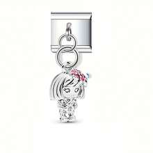 独具匠心的DIY创意配饰，意大利手工模块化手链，包含飞机、邪眼、口红等多种造型，以及精致小巧的装饰配件，适合休闲装扮和派对场合佩戴。这款多功能独特设计的手链是精致可爱、个性化定制的手工模块化手链的理想之选，男女皆宜。 - 鋼色 - 查看 12