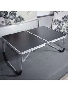 1 pieza Mesa plegable, Mesa de comedor portátil, Mesa pequeña ajustable en altura para llevar a mano para uso en exteriores, mercado nocturno, exhibición de puestos, casa de alquiler, escritorio sencillo