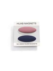 2个纯色锌合金穆斯林头巾磁性搭扣，强力磁铁，椭圆形拇指扣，不脱落橡胶涂层，适合女性日常佩戴，春夏秋冬四季皆宜。 - 橢圓形 - 查看 18