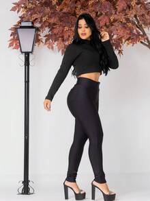 CALÇA LEGGING LIPO MODELADORA SUPLEX SUPER POWER COM BOLSOS - Preto - Visão 8