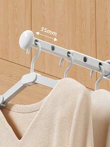 1pc Travel Clothes Drying Rack, Non Perforated And Extendable Clothes Drying Pole. Folding Multifunctional Hotel Balcony Clothes Rack, Portable Storage, Laundry Storage And Storage. Home And Daily Necessities, Drying Racks. Storage And Organization. - Multicolor - View 9