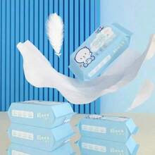 8/16/32/64/128pcs Mini Portable Hand And Mouth Cleaning Wipes - Dusty Blue - View 3