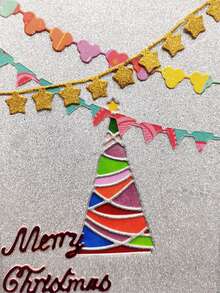 Christmas + Christmas Tree 1 Metal Cutting Knife Mold Cutting Mold DIY Paper Card Craft For Cutting Thin Sheets, Greeting Card Craft Decoration, Decorative Embossing, Home Project Making Tools Carbon Steel Mold Home Decor Christmas Decorations Room Decor