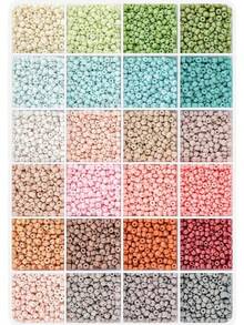 Bộ dụng cụ làm đồ trang sức DIY bằng hạt thủy tinh 3mm, 1 bộ bao gồm hạt dùng làm vòng tay, vòng cổ, phụ kiện thủ công - Nhiều màu - Xem 9