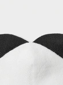Tất trẻ em cotton dài đến bắp chân, 5 đôi, thoải mái cho bé trai và bé gái - tông màu trắng đen - Xem 5