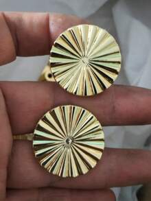 10pcs Circular Sunflower Shaped Drawer Pulls, Suitable For Wardrobe, Cabinet, Shoe Cabinet, Vanity, Furniture, Door Handles, Copper Material, Screws Included, Decorative Atmosphere Gift, Fun Surprise Gift - Gold - View 7
