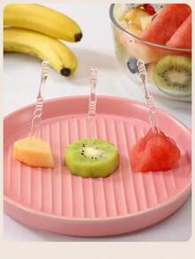 100pcs Elegant Cocktail Picks, For Appetizers, Fruit Skewers, Party Events, Charcuterie Boards, Decorative Stringing, Christmas - Multicolor - View 3