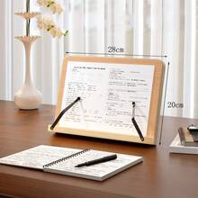 1 件装竹制多功能阅读架、书架、笔记本和笔记本电脑支架，适用于学生、办公室、考试 - 彩色 - 查看 17