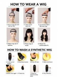 Heat Resistant Chemical Fiber Wigs Daily Wear Women Wigs Sweet Cute Wigs Prom Party Wigs Natural Hair - Màu tím - Xem 9