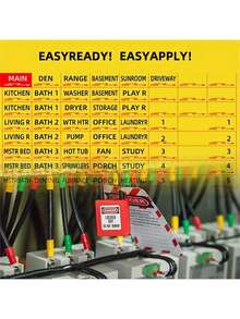 1pc Electrical Box Panel Label, 129 Pieces Per Circuit Breaker Catalog Label, Clearly Identifiable Label Sticker, Weatherproof Fuse Box Sticker, Fuse Box Identification Reminder Sticker, Prompt Sticker - 129pcs/set-2 Sets - View 6