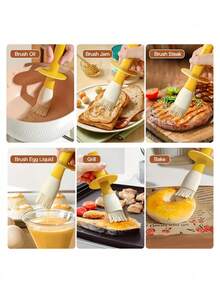 1 Piece Of Mogen Brush Oil Bottle - Leak-Proof And Drip-Proof Design, Easy To Clean, Retractable Direct-Touch Low Bottle, High Temperature Resistant, Suitable For Oil Bottles, Seasoning Bottles, Salad Seasoning, Suitable For Cooking, Barbecue, Grilling, Bread, Omelette, Baking Accessories, Suitable For Home, Kitchen, Outdoor Picnic, Camping, Travel And Restaurant Use, Kitchen Oil Dispenser