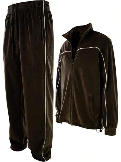 Mens Velo Tracksuit With Zippered Pockets, Activewear