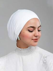 1 chiếc băng đô buộc đầu mềm mại thời trang đơn giản trơn, khăn xếp đội đầu, mũ đội đầu cho phụ nữ, thích hợp cho cuộc sống hàng ngày và thể thao ngoài trời để mặc - Xem 2