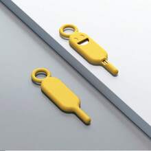 Macaron Solid Color Phone Anti-Lost Card Needle Case + Stainless Steel Card Ejector Needle, SIM Card Holder, Phone Card Removal Tool, Keychain, Convenient Ejector Pin Gift