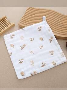 paquete de 5 piezas y paquete de 3 piezas de baberos para bebé con patrones de dibujos animados aleatorios, pañuelos de algodón puro súper suaves para recién nacidos, toallas faciales para bebés, suministros para bebés toallas de gasa