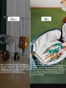 1pc Travel Jewelry Pouch, Velvet Storage Bag With Zipper For Jewelry, Organizer Bag For Additions, A Gift For Women, Travel Business Jewelry Bag - Multicolor - View 7