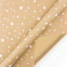 Kraft Paper Wrapping Paper Retro Christmas Tree Snowflake Gift Package Flower Paper