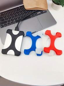 2.5 Inch Universal Fit Mobile Hard Drive Protective Case - Shock-Absorbing X-Shaped Silicone Cover With Non-Slip Grip, Durable Protection Against Drops And Scratches, And Easy Carrying Convenience