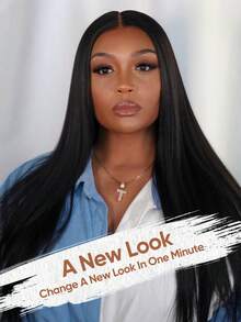 Jessie's Wig 13X4 透明蕾丝前真人发假发，预先拔毛的巴西丝直发蕾丝前假发，真人发，10-26 英寸 - SNatural - 查看 2