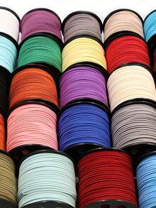 10m/Roll 2.5mm Faux Suede Cord, Handmade Rope, Bracelet DIY Jewelry Accessory String - Multicolor - View 3