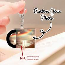 Llavero de CD de mini álbum NFC personalizado - Regalos de música nostálgicos personalizados, llaveros para amantes de la música, regalos de estilo nostálgico, regalos para el Día de San Valentín, regalos de boda - Multicolor - Ver 10