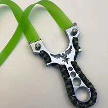 1 Piece Stainless Steel Slingshot, Straight Bow Slingshot, Easy To Install Rubber Band, Suitable For Hunting And Shooting Practice - Professional Precision High Strength Slingshot Stress Relief Tool, Outdoor Entertainment, Hunting Game Slingshot, Boys Outdoor Leisure, Slingshot Party Gift